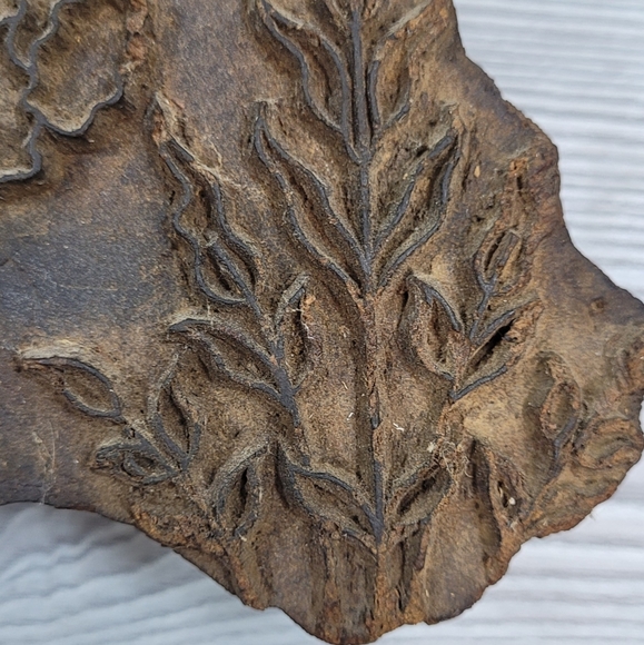 🇮🇳 India Wooden Fabric Printing Block 🇮🇳 Vintage 🇮🇳 Shesham Wood - Antique - Picture 6 of 12